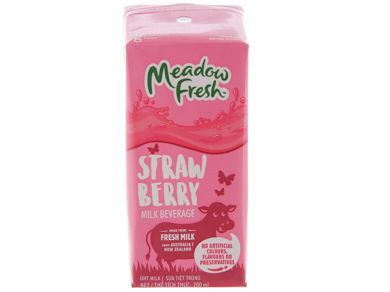 Sữa Meadow Fresh Strawberry hương dâu 200ml