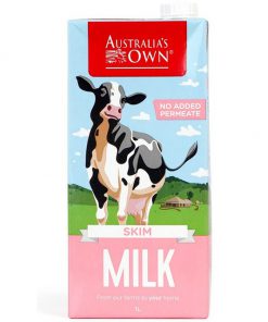 Sữa Australia's Own không béo skimmed hộp lẻ 1 lít