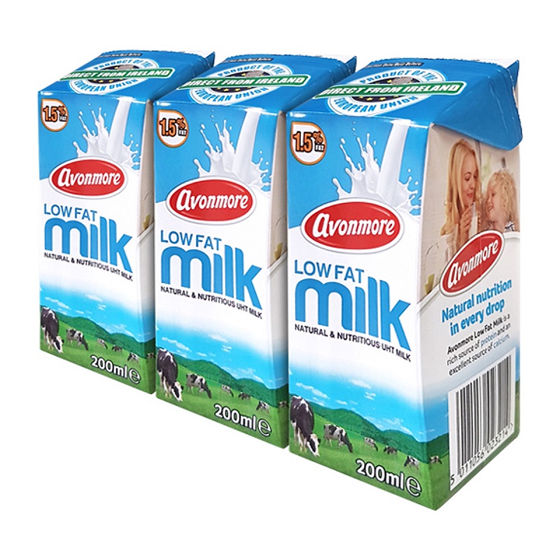 Sữa tươi ít béo Avonmore Low Fat hộp 200ml