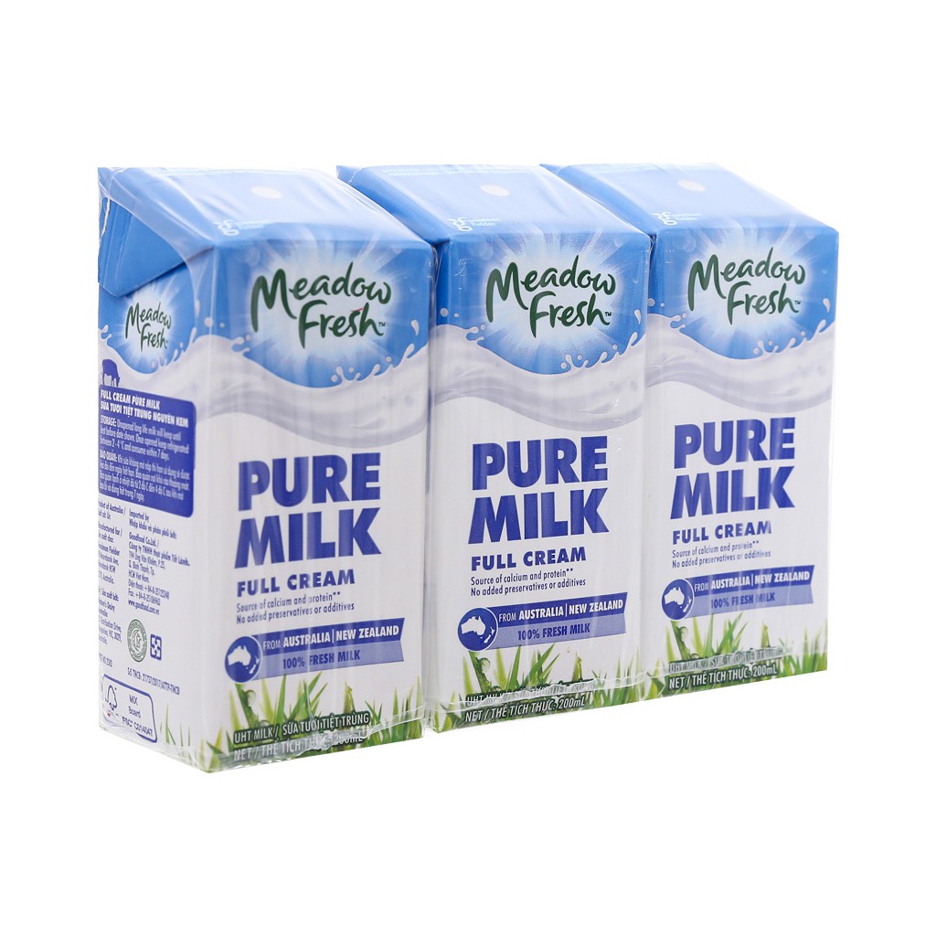 Sữa Meadow Fresh Pure Milk Nguyên Kem 200ml