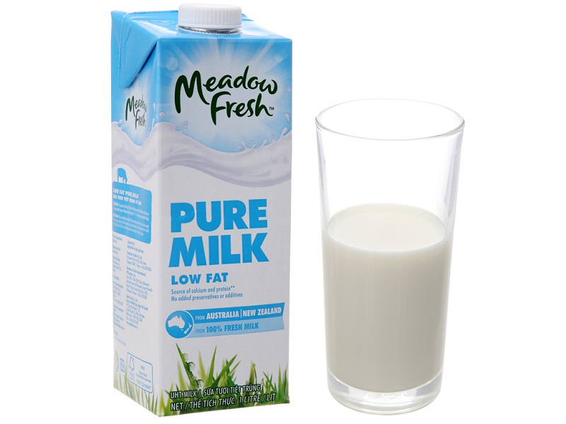 Sữa Meadow Fresh Pure Milk Low Fat 1 lít