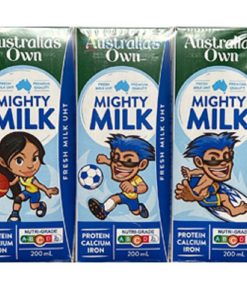 Sữa tươi mighty milk ít đường - Australia Own Full Cream hộp 200ml